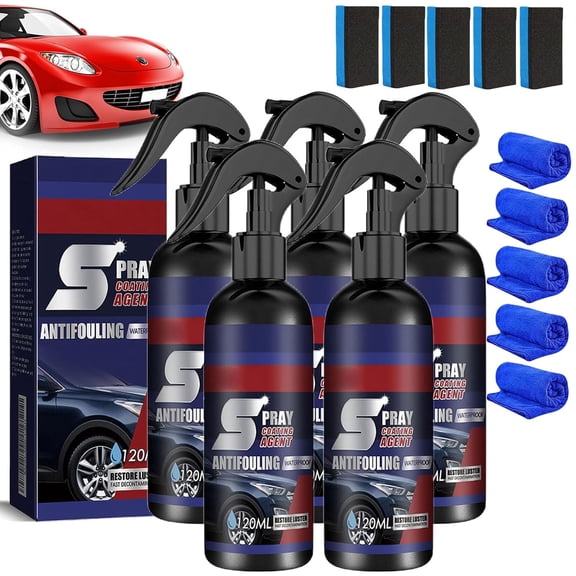 Festivalment Multi-Functional Coating Renewal Agent, 2025 New Spray Coating Agent, 3 in 1 Ceramic Car Coating Spray, High Protection Quick Car Coating Spray, Fast-Acting Car Coating Spray (5Pcs)