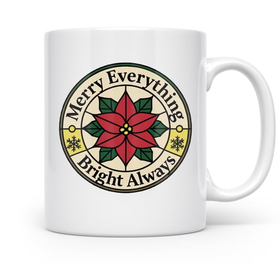 Festive 11 oz Coffee Mug - Holiday Hosts White Ceramic