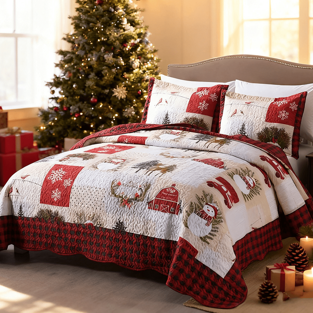 Winter Charm 3-Piece Quilted Bedding Set NCU0NTD606 main image 1