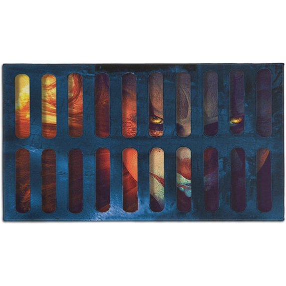 Festive 3D Illusion Funny Prank Pattern Kitchen Mat Halloween Door Mats Indoor Ghost Plaid Floor Mat Kitchen Rug Buffer Anti-Slip Scraping Sand Absorb Sewer Clown Kitchen Mat Witch Doormat 30" X 17"