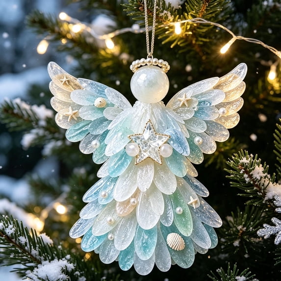 Festive Angel Christmas Tree Ornament Elegant Holiday Figurine Hanging Pendant for Seasonal Branch Decor