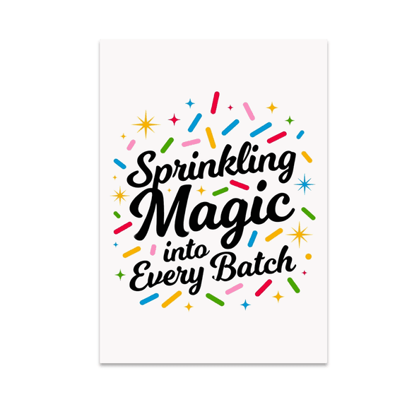 Festive Baking Wall Art - Whimsical Bakers - 13x19 Poster Print