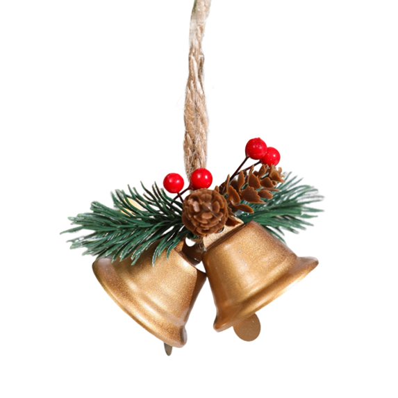 Festive Bell with Pine Cone Design Christmas Bells Decoration 1/4pcs Christmas Bells with Pine Cone Design Easy Installation Hanging Decor for Doors