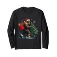 thumbnail image 1 of Festive Bigfoot Christmas Tree Long Sleeve T-Shirt for Sasquatch Lovers, 1 of 3