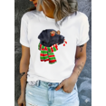 thumbnail image 1 of Festive Black Lab Dog Owner Holiday Party Graphic Unisex T-Shirt, up to Size 5XL, 1 of 2