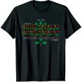 Festive Black TShirt with Whimsical Christmas Tree Graphic Retro