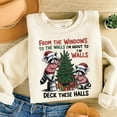 thumbnail image 1 of Festive But Feral Christmas Sweatshirt – Funny Raccoon Holiday Sweater, Cute Animal Xmas Crewneck, Cozy Winter Gift for Raccoon Lovers, 1 of 5