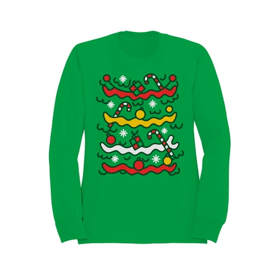 Festive Candy Cane Pattern Women's Sweatshirt