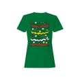 thumbnail image 1 of Festive Candy Cane Pattern Women's T-shirt, 1 of 3