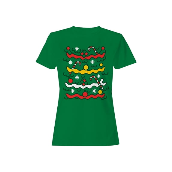 Festive Candy Cane Pattern Women's T-shirt