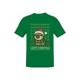 thumbnail image 1 of Festive Capybara Christmas Sweater Men's T-shirt, 1 of 3