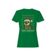 thumbnail image 1 of Festive Capybara Christmas Sweater Women's T-shirt, 1 of 3