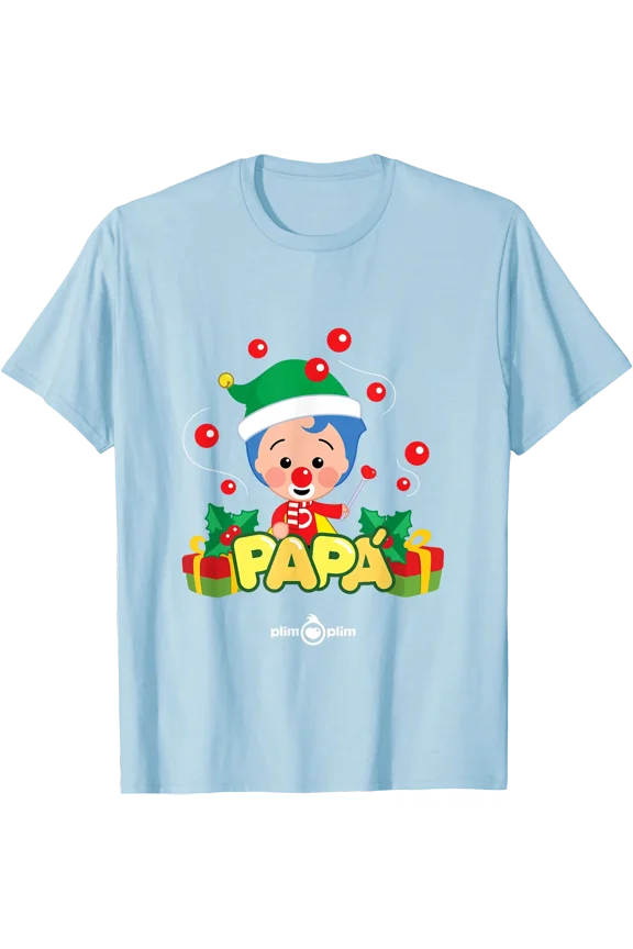 Festive Cartoon Character Dad Christmas T-Shirt Family Celebration Matching