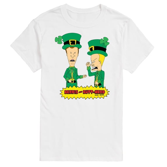 Festive Cartoon Characters St. Patrick's Day Men's Short Sleeve Graphic T-Shirt for Celebration