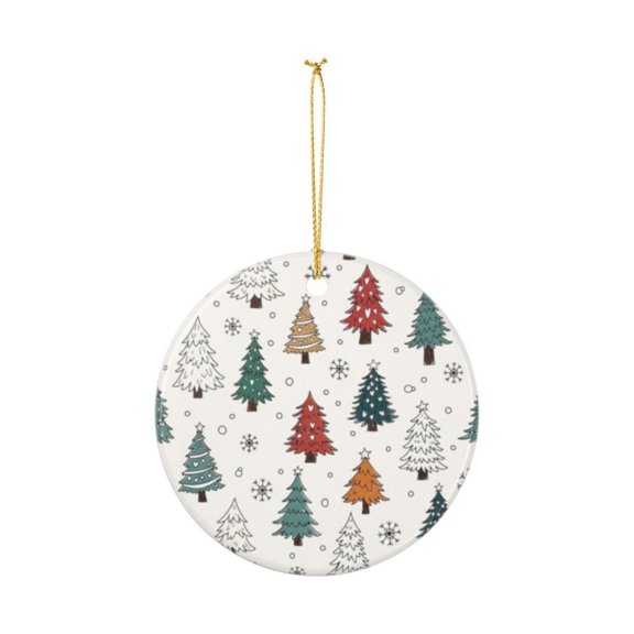 Festive Ceramic Ornaments - Holiday Tree Decor, Christmas Decoration, Winter Gift