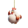 thumbnail image 1 of Festive Chicken Christmas Ornaments and Hanging Decorations, Colorful Quality Baubles for Tree and Holiday Home Decor, Assorted Styles - C, 1 of 5