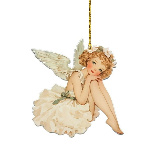 Festive Christmas Angel Hanging Ornaments – Xmas Tree Decorations for Holiday Season – Assorted Xmas Ornament for Home and Party,A