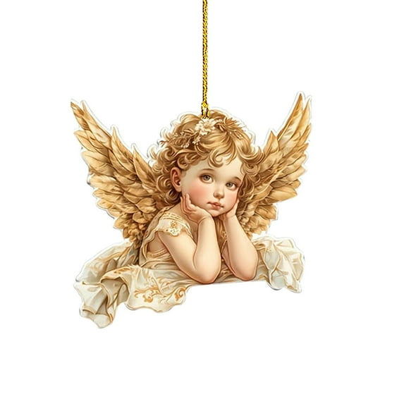 Festive Christmas Angel Hanging Ornaments – Xmas Tree Decorations for Holiday Season – Assorted Xmas Ornament for Home and Party,B