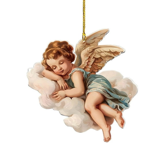 Festive Christmas Angel Hanging Ornaments – Xmas Tree Decorations for Holiday Season – Assorted Xmas Ornament for Home and Party,F