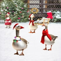 Festive Christmas Animal Garden Stake Set Insert Art Outdoor Yard Decoration Ornamentation