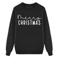 thumbnail image 1 of Festive Christmas Black Crewneck Sweatshirt for Children, Holiday Pullover for Boys and Girls, Age 6-12, 1 of 3