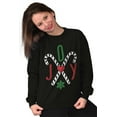 thumbnail image 1 of Festive Christmas Candy Cane Joy Women Plus Size Crewneck Sweatshirt Brisco Brands 5X, 1 of 5