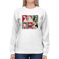 thumbnail image 1 of Festive Christmas Cows Icons Tee T-shirt Women's, 1 of 4