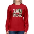 thumbnail image 1 of Festive Christmas Cows Icons Tee T-shirt Women's, 1 of 4