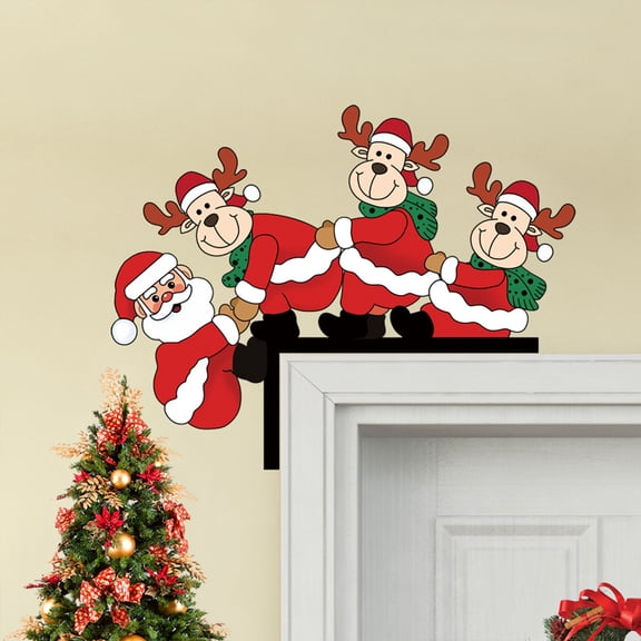 Festive Christmas Door Archway for Porch Entryway Garden Home Indoor and Outdoor Holiday Window Hanging Ornament