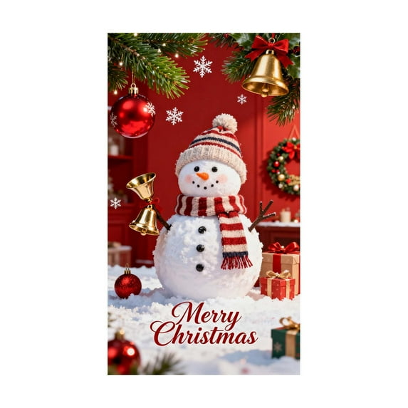 Festive Christmas Door Cover for Home Decoration Elastic 36 x 80 Inches for Holiday Parties and Front Entryways