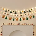 thumbnail image 1 of Festive Christmas Flags with Flowers Hanging Ornaments 5.9" LED Lighted Scene Layout for Window Surrounding Decor C, 1 of 6
