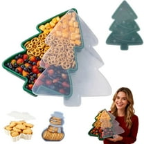 Festive Christmas Food Storage Box - Food-Safe Lidded Container for Holiday Gatherings (Tree)