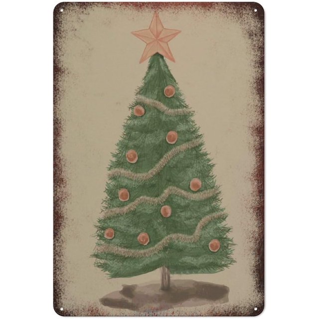 Festive Christmas Funny Retro Metal Tin Sign Family and Friend Gift