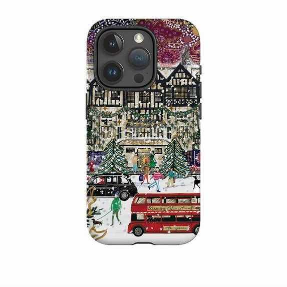 Festive Christmas In London Scene Phone Case for iPhone 16 15 14 13 12 11 Pro Max