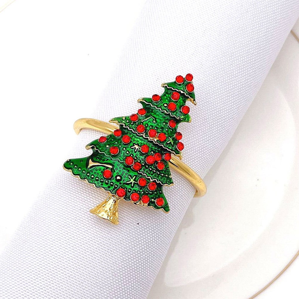 Festive Christmas Napkin Rings, 1 Pcs Christmas Snowflake Napkin Rings