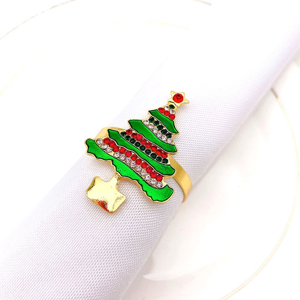 Festive Christmas Napkin Rings, 1 Pcs Christmas Snowflake Napkin Rings