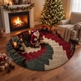 thumbnail image 1 of Festive Christmas Round Rug, Non-Slip Living Room Sofa Foot Cushion, Soft Area Mat for Bedroom Kitchen Holiday Home，23.6in, 1 of 5