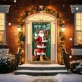 thumbnail image 1 of Festive Christmas Santa Claus Door Banner Decorative Polyester Holiday Door Cover, Perfect for Indoor and Outdoor Christmas Decorations 71 x 35IN, 1 of 7