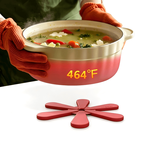 Festive Christmas Silicone Tree Trivet Set (3-Pack) - Heat-Resistant Mats for Hot Pots/Pans, Decorative Holiday Coasters & Kitchen Protectors
