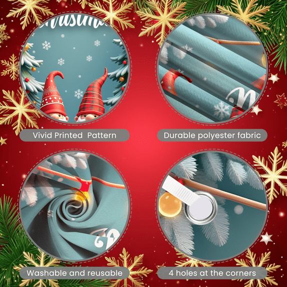 Festive Christmas Train Banner Holiday Decoration Snowy Scene with Santa for Winter Celebration Outdoor Decoration Holiday Party