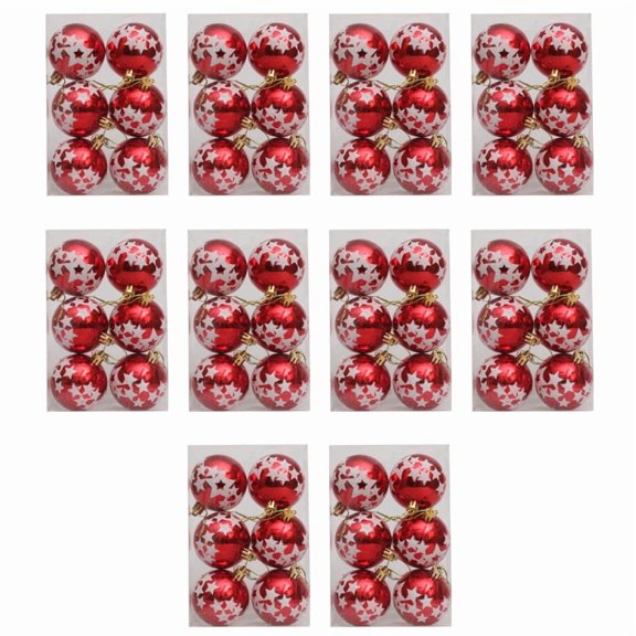 Festive Christmas Tree Baubles Set Delicate Christmas Tree Sphere Pendant Shimmering Hanging Decor for Celebration