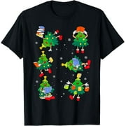 Festive Christmas Tree Books Tee: Hilarious Xmas Shirt for Educators & Book Lovers - Ideal Present for Children