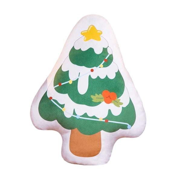 Festive Christmas Tree Pillow with Fabric and Comfortable Filling, Ideal for Living Room Decor, Office Celebration, and Adding Holiday Cheer During Christmas Season and Special Occasions