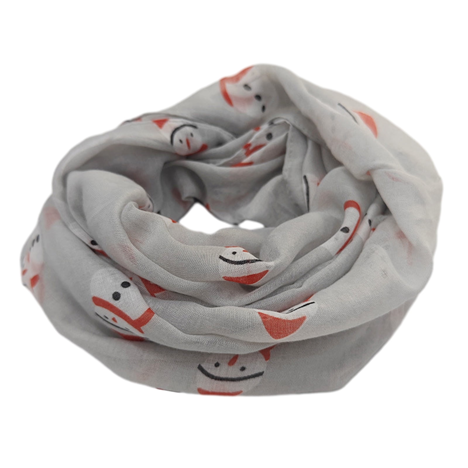 Festive Christmas Tree Print Scarf Holiday Warm Voile Scarf for ...