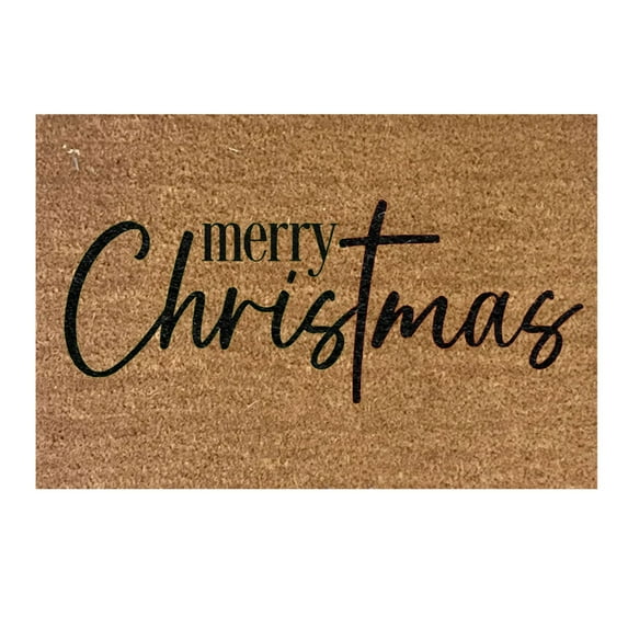 Festive Christmas Welcome Doormat with Holiday Greeting - Non- Indoor/Outdoor Entry Mat, Great Housewarming Gift for Seasonal Celebrations,B