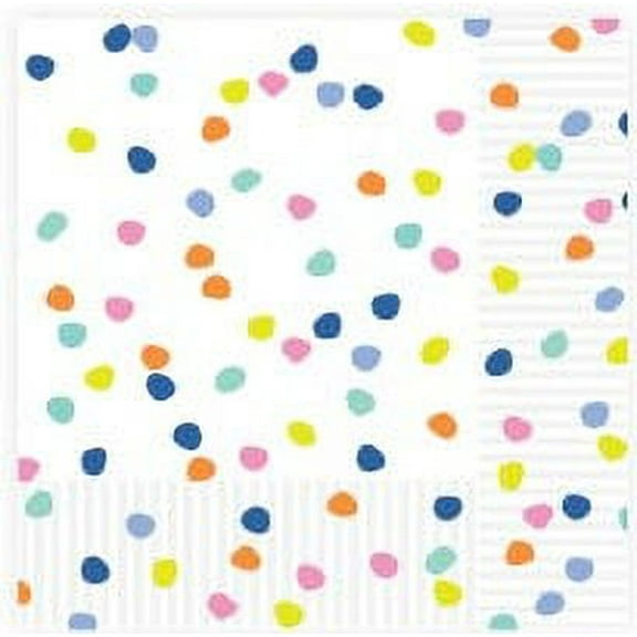 Festive Cocktail Napkins Multi-Color, 5x5, 20 Count