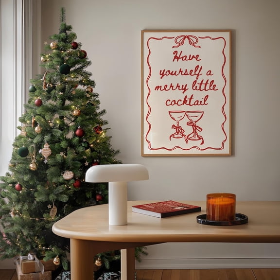 Festive Cocktail Poster:Cheers Wall Art Pdf & Jpg, Unframed Poster Size 12x18
