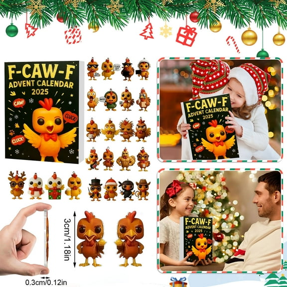 Festive Collectibles Advent Calendar 2025, 24-Day Countdown Calendar with Surprise Figures for Christmas Parties and Home Display