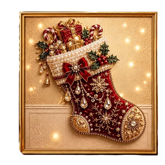 Festive DIY Craft Kit, Holiday Themed Wall Art Set, Beginner-Friendly Handmade Decor, Relaxing Creative Gift