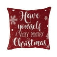 thumbnail image 1 of Festive Delight Chenille Jacquard Holiday Down Filled Throw Pillow, 1 of 2
